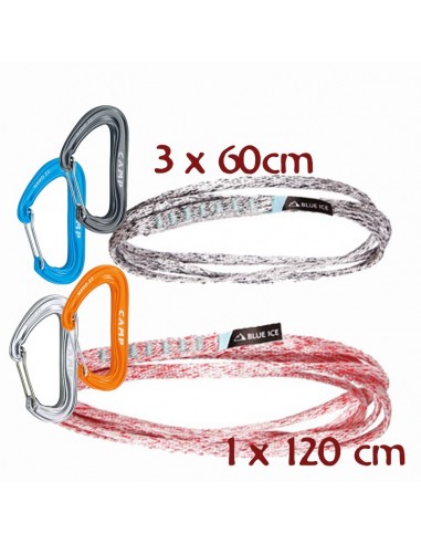 pack 3 cintas extensibles 60cm + 1 cinta extensible 120 cm - blue ice / camp