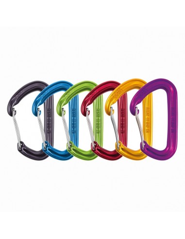 hawk wire 6 pack - pack mosquetones pequeños y ligeros con gatillo de alambre - ocun