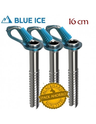 Pack 3 Aero Ice Screw (Blue) 16 cm-...