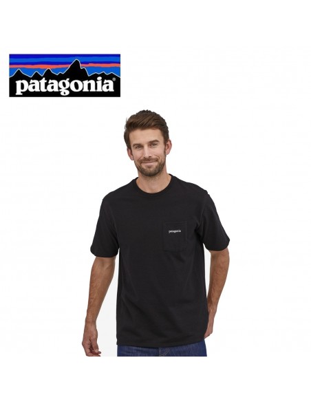 M\'s Line Logo Ridge Pocket T-shirt (Black)- Camiseta manga corta - Patagonia