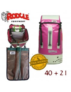 Pack Chichín Violeta + Bolsa socorro - Mochila Barrancos con bolsa para cuerda socorro - Rodcle