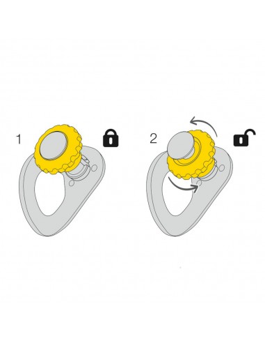 Coeur pulse 12mm , anclaje amovible con función de bloqueo de Petzl