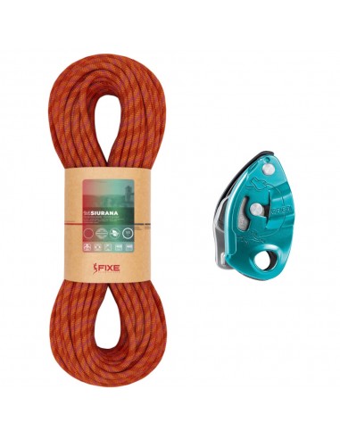 pack siurana 9,6mm 80 m endurance + grigri - fixe/petzl