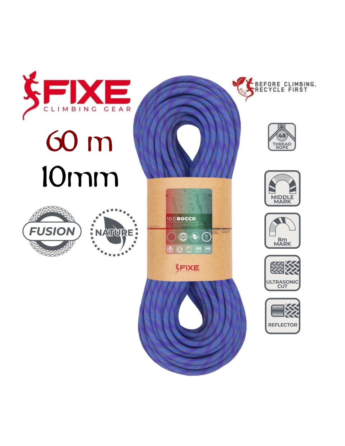 Cuerda Rocco 10mm Fusion de 60m