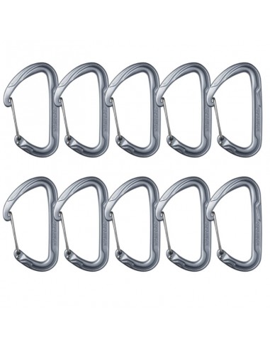 pack 10 pure wire - mosquetón gatillo alambre - edelrid