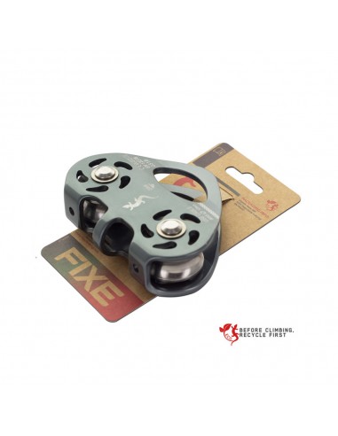 polea doble eje para tirolinas de cable fixe