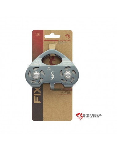 Pack de dos poleas dobles para tirolinas de cable fixe