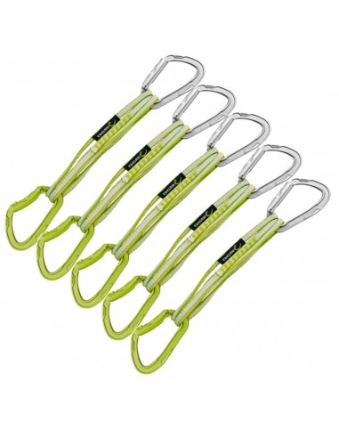 pack 5 cintas express alpinas mission set 60 cm - edelrid