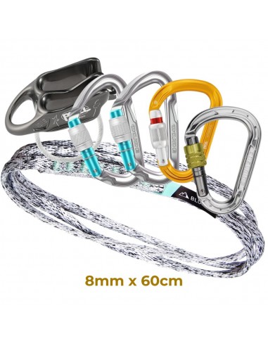 pack reunión 60 cm con reverso - petzl/edelrid/blue ice