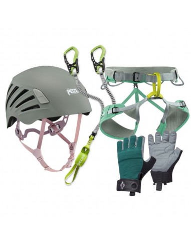 pack ferrata mujer 4 elementos - jayne + crag half + borea + cable kit lite 6.0