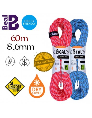 Pack 2 Cuerdas 60m Cobra II Dry Cover...
