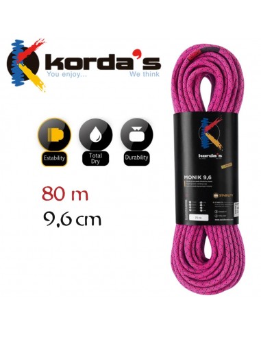 Cuerda simple Monik 9,6mm de 80m