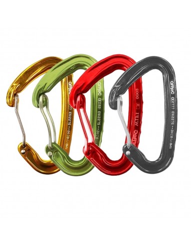 pack 4 wifi colores - mosquetón ultraligero gatillo alambre - qi'roc