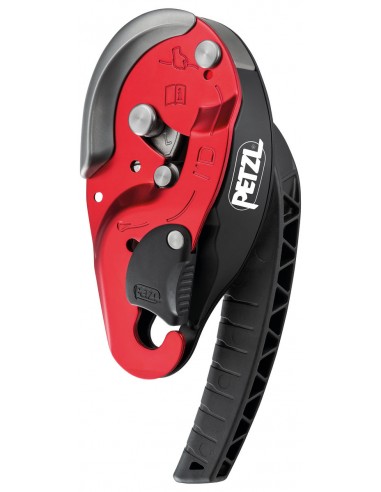 I\'D L de Petzl (Rojo) - Descensor autofrenante con funcion antipánico adaptado al rescate