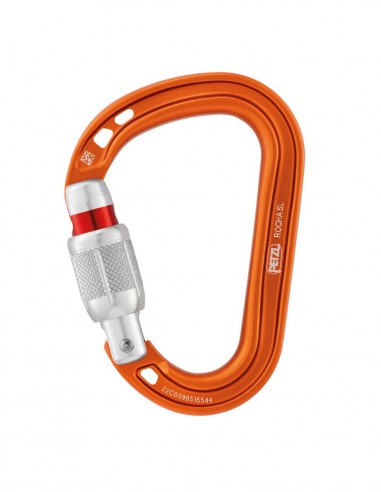 Pack 2 Rocha (Orange + Light Gray) - Mosquetones de Pera ultracompactos a Rosca - Petzl