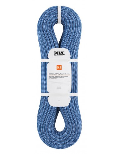 Contact Wall 9.8 mm (30m) (Azul) - Cuerda simple ligera para escalada en rocodromo - Petzl