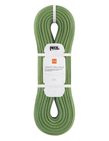 Contact Wall 9.8 mm (40m) (Verde) - Cuerda simple ligera para escalada en rocodromo - Petzl