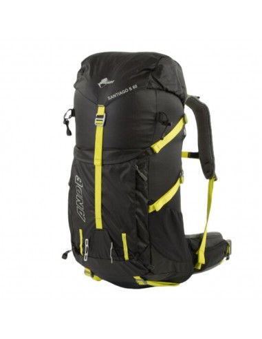 Santiago 2.0 60L (Nero/Giallo) - Mochila de trekking con tratamiento impermeable - Ande
