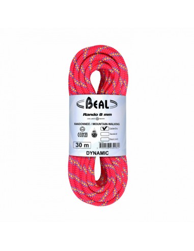 Rando Golden Dry 8mm (30m) (Rosa) - Cuerda alpinismo - Beal