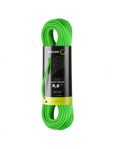 Canary Pro Dry 8,6 mm 70m (Neon Green) - Cuerda triple homologación - Edelrid