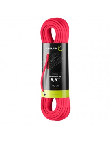 Canary Pro Dry 8,6 mm 50m (Pink) - Cuerda triple homologación - Edelrid