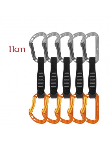pack 5 spirit express 11 cm - cinta express para escalada deportiva - petzl
