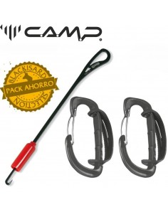 pack scorpio + 2 hub - gancho para abalakov y 2 mosquetones portamaterial - cassin