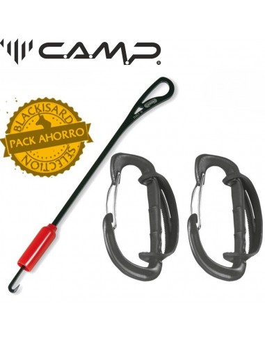 pack scorpio + 2 hub - gancho para abalakov y 2 mosquetones portamaterial - cassin