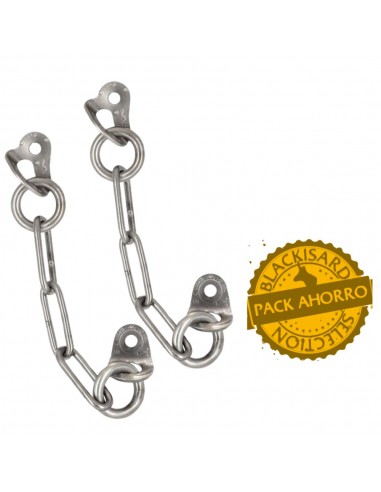 Pack 3 reuniones D acero inox. A 316L D12mm - Fixe