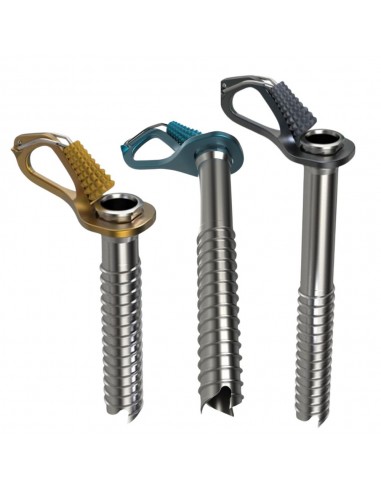 Pack 8 Aero Ice screw + Screw Keeper - Pack 8 tornillos (2x13cm+4x16cm +2x19cm) y funda - Blue Ice