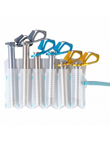 Pack 6 tornillos hielo Aero Ice Screw con funda protectora (2x13cm + 2x16cm + 2x19cm)- Blue Ice