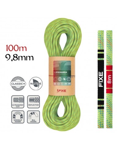 Foixarda 9.8mm Nature Classic (Verde) (100m) - Cuerda simple - Fixe