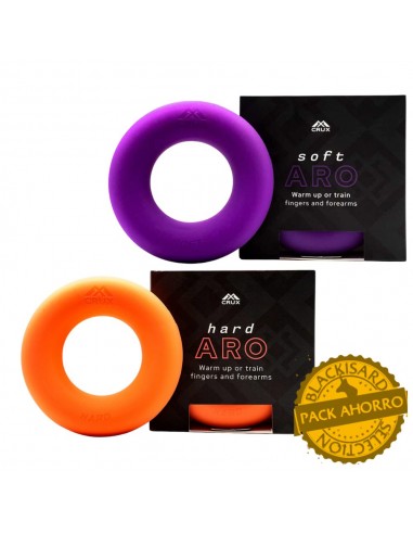 Aro Pack - Pack de 2 aros de calentamiento de dedos de dos durezas (Soft + Hard) - Crux