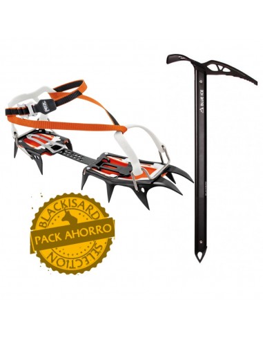 pack crampones vasak flexlock + piolet blackbird - Petzl/Blue Ice