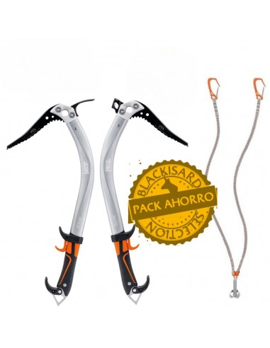 pack quark pala + martillo + dragonera bífida v-link - petzl