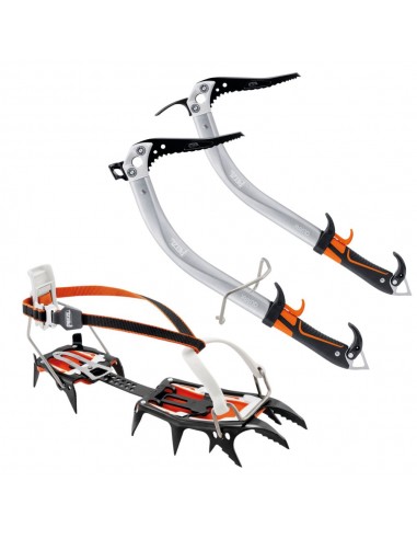 pack 2 quark + crampones sarken - pack corredores - petzl