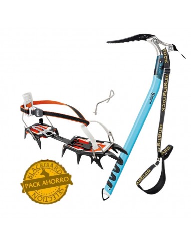 pack crampones sarken + piolet edge pala - petzl / singing rock