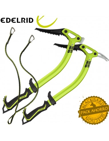 Pack 2 piolets EDELRID RIOT + spinner...