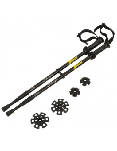 Spluga (Black) - Bastones de trekking regulables - Ande