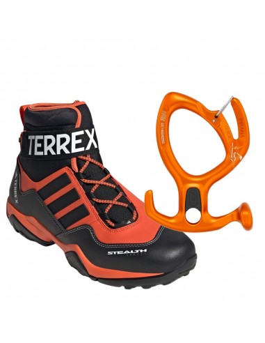 pack botas terrex hydrolace y descensor pirana - addidas/petzl