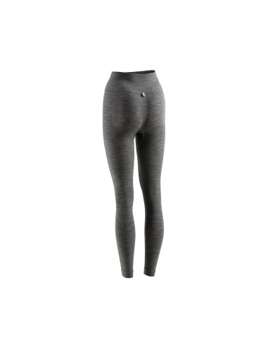 Merino pants W (Gris) - Malla térmica larga primera capa de lana merino mujer - Lurbel