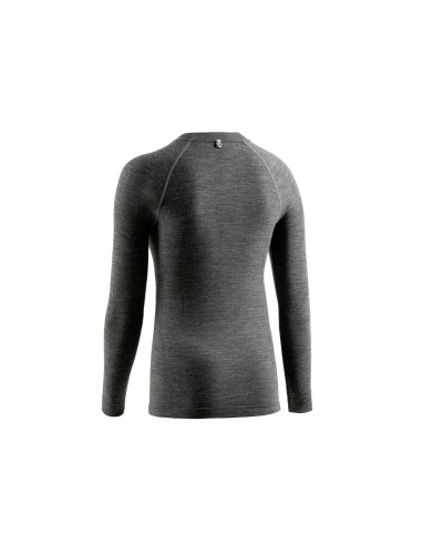 Merino long sleeves W (Gris) - Camiseta primera capa termorreguladora de lana merino mujer - Lurbel
