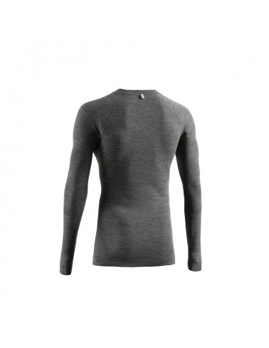 Merino long sleeves (Gris) - Camiseta primera capa termorreguladora de lana merino - Lurbel