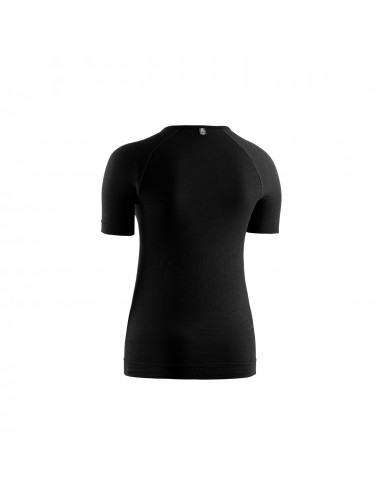 Merino Lite Short Sleeves W (Negro) - Camiseta de manga corta de lana merino - Lurbel