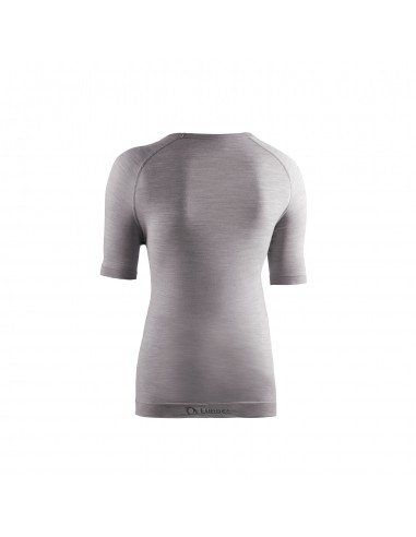 Merino Lite Short Sleeves W (Melange claro) - Camiseta de manga corta de lana merino - Lurbel