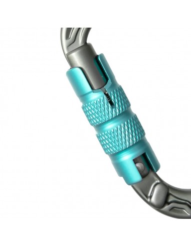 HMS Bulletproof Triple (slate) - Mosquetón escalada con bloqueo automático triple acción - Edelrid