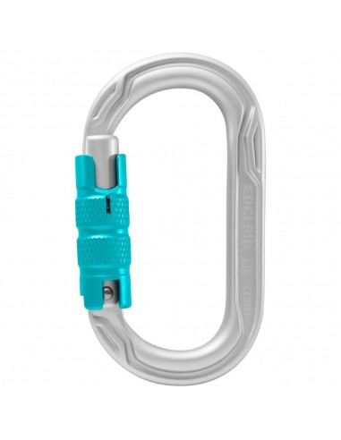 Oval Power 2500 Triple (silver) - Mosquetón escalada con bloqueo automático tripla acción - Edelrid