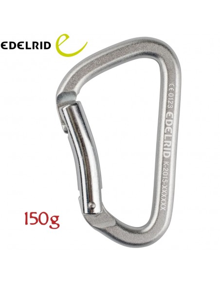 Jim Steel Bent - Mosquetón de acero para rocódromo - Edelrid