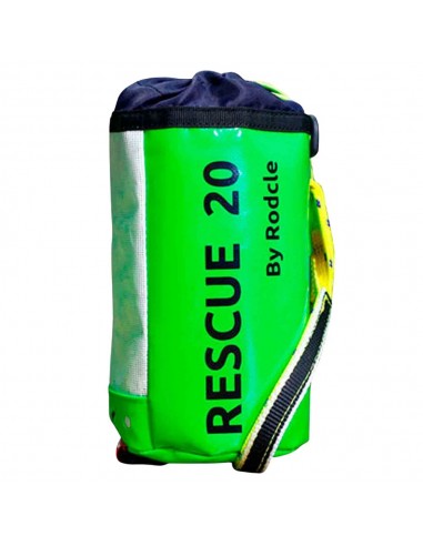 Rescue 20m (verde) - Lanzadera de rescate cuerda plana con asas - Rodcle