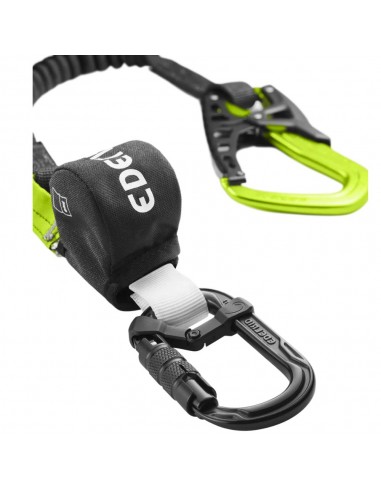 Shockstop-Lite-I 140 (90cm) - Cordón ligero con brazo elástico y mosquetón en la palma - Edelrid